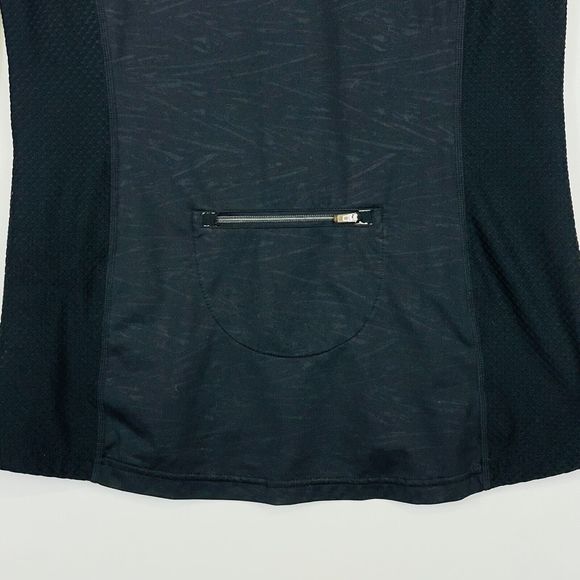 Athleta Black Mesh Panel Lightweight Quarter Zip Active Jacket Womens Medium - Picture 7 of 7